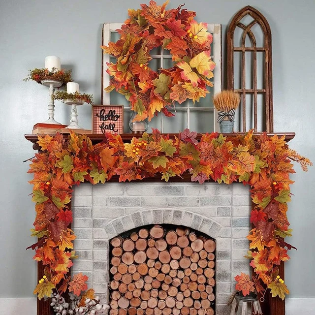 2M Artificial Maple Leaf Garland 1