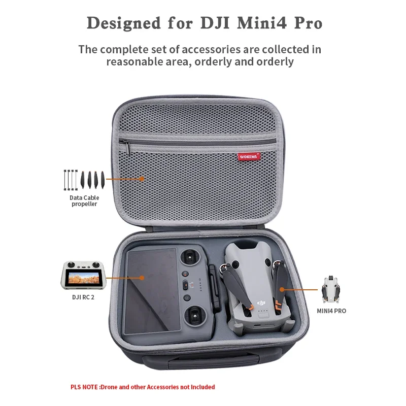 Storage Bag For DJI Mini 4 Pro RC 2/RC N2 Carrying Suitcase For DJI Mini 4 Pro Drone Accessories
