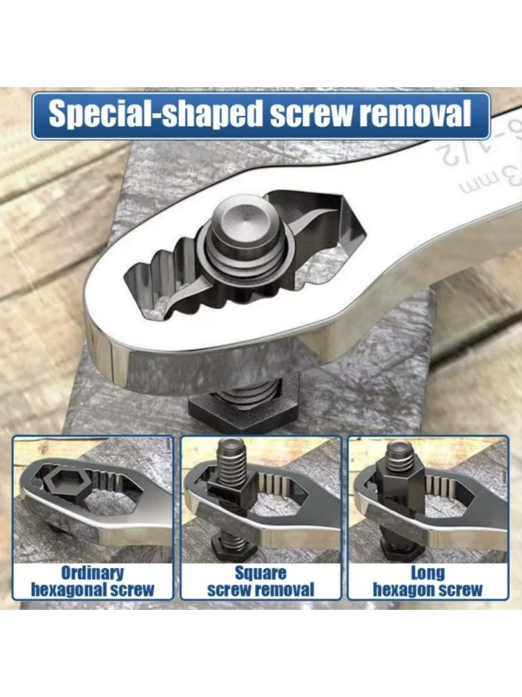 3-17mm8-22mm Universal Torx Schlüssel Einstellbare Multifunktions Schlüssel Bord Doppel-kopf Mehrzweck Torx Spanner Reparatur hand Werkzeuge – Detail 3