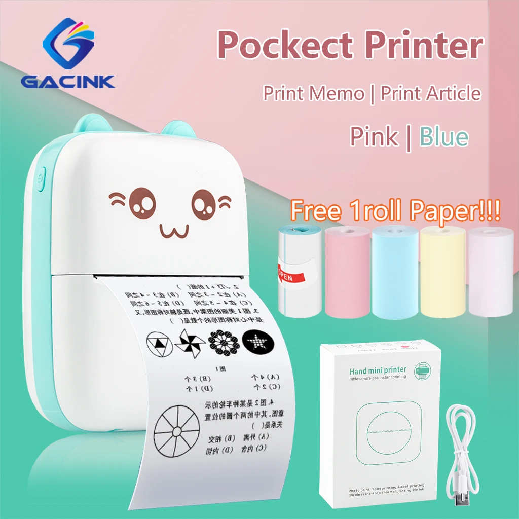 MiniPortableThermalPrinterPaperPhotoPocketThermalPrinter57Mm