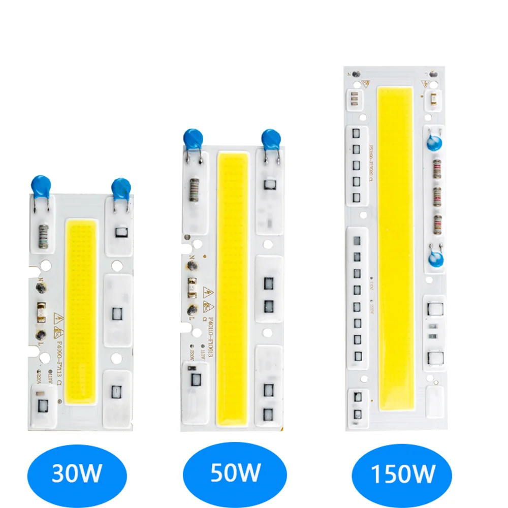 COB 칩 다운라이트 매트릭스 전구 고출력 조명 부품, 가정용 DIY용 LED 전구 회로 기판, 30W-150W 밝기, 220V 