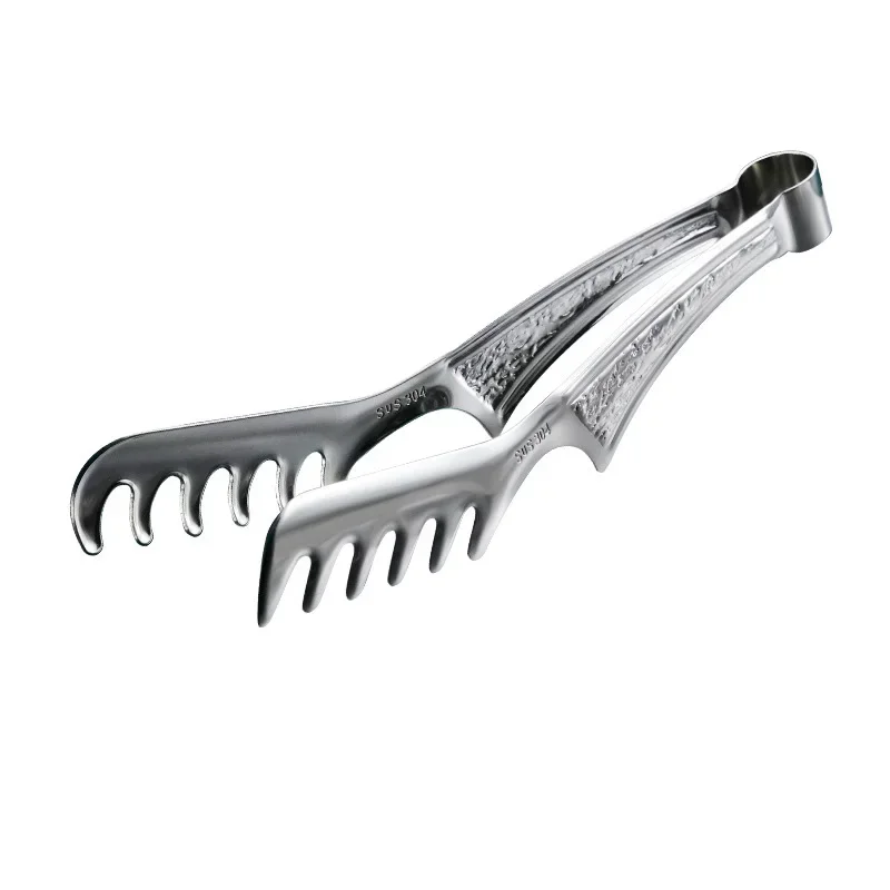 L 304 stainless steel royal pasta clip comb shaped food clip barbecue meat kitchen food outdoor barbecue small tools