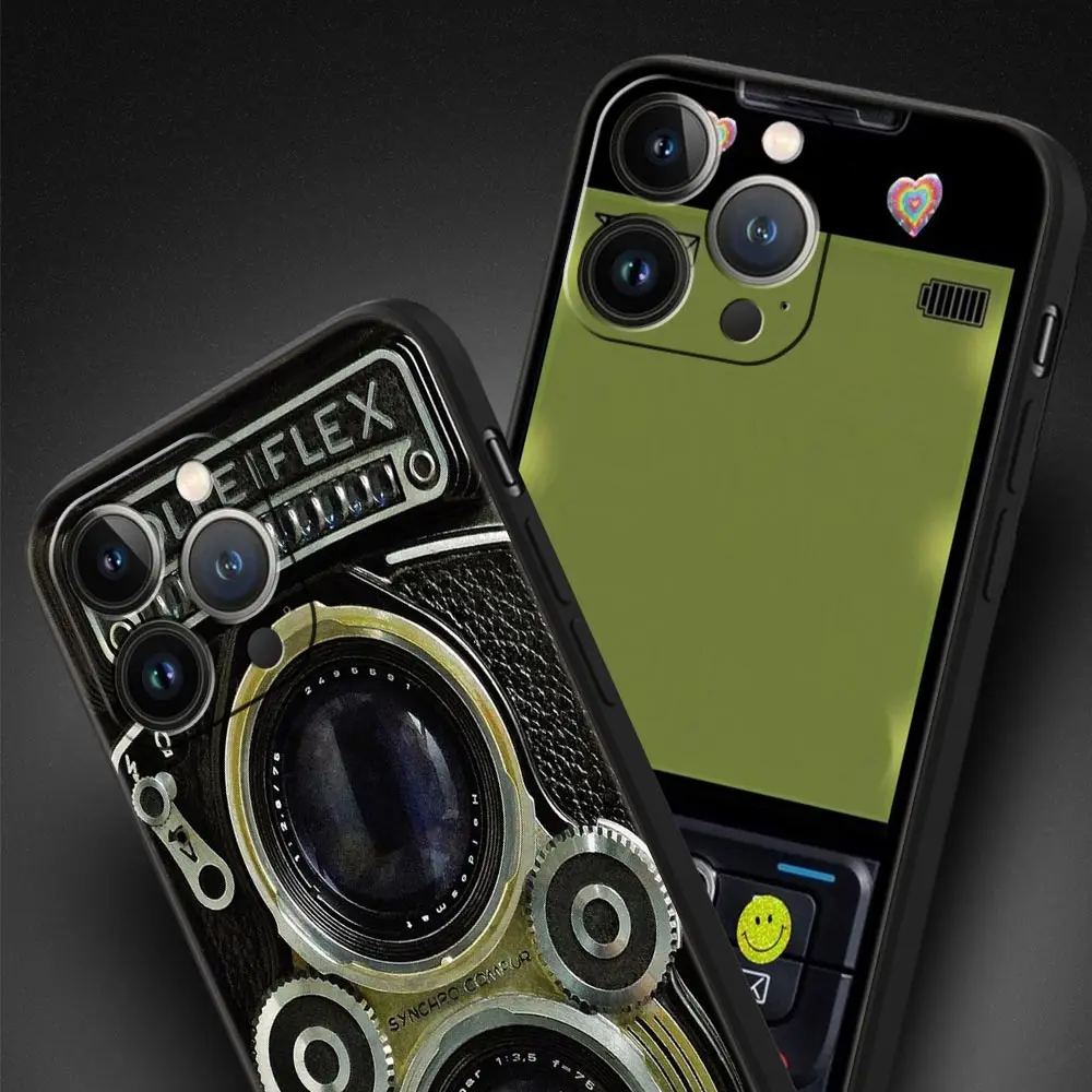 Vintage Cassette Tape Retro Style Luxury Silicone Black Phone Case