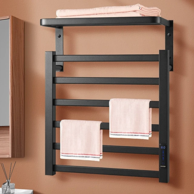 ราวแขวนผ้าไฟฟ้าคาร์บอนไฟเบอร์, อบแห้งตามกำหนดเวลา, ผ้าเช็ดตัวอาบน้ำ, ชั้นวางแบบไม่ต้องเจาะรู, ชั้นวางทำความร้อนไฟฟ้าแบบคงที่ 1