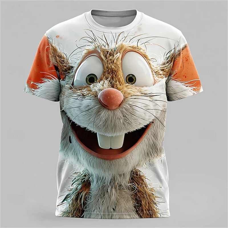 2025 Neues Herren-T-Shirt mit lässigem 3D-Motiv, niedlicher Schildkröten-Aufdruck, Rundhalsausschnitt, kurze Ärmel, Pullover, Streetwear, Outdoor-Oberteil, entspannte Passform – Detail 3