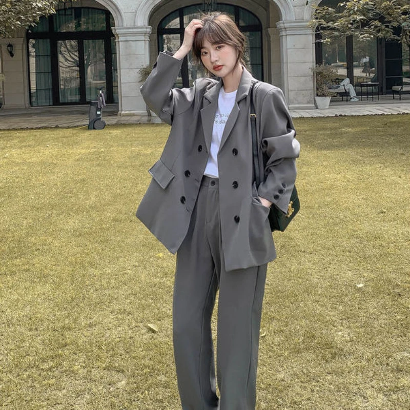 Fashion Casual Women's Suit 2022 New Spring and Autumn Korean Version Temperament Senior Sense Professional Two-piece Suit