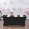 1Pc Spandex Table Cover for 6FT/4FT Table Universal Fitted Stretch Tablecloth for Party, Banquet, Wedding and Events 2