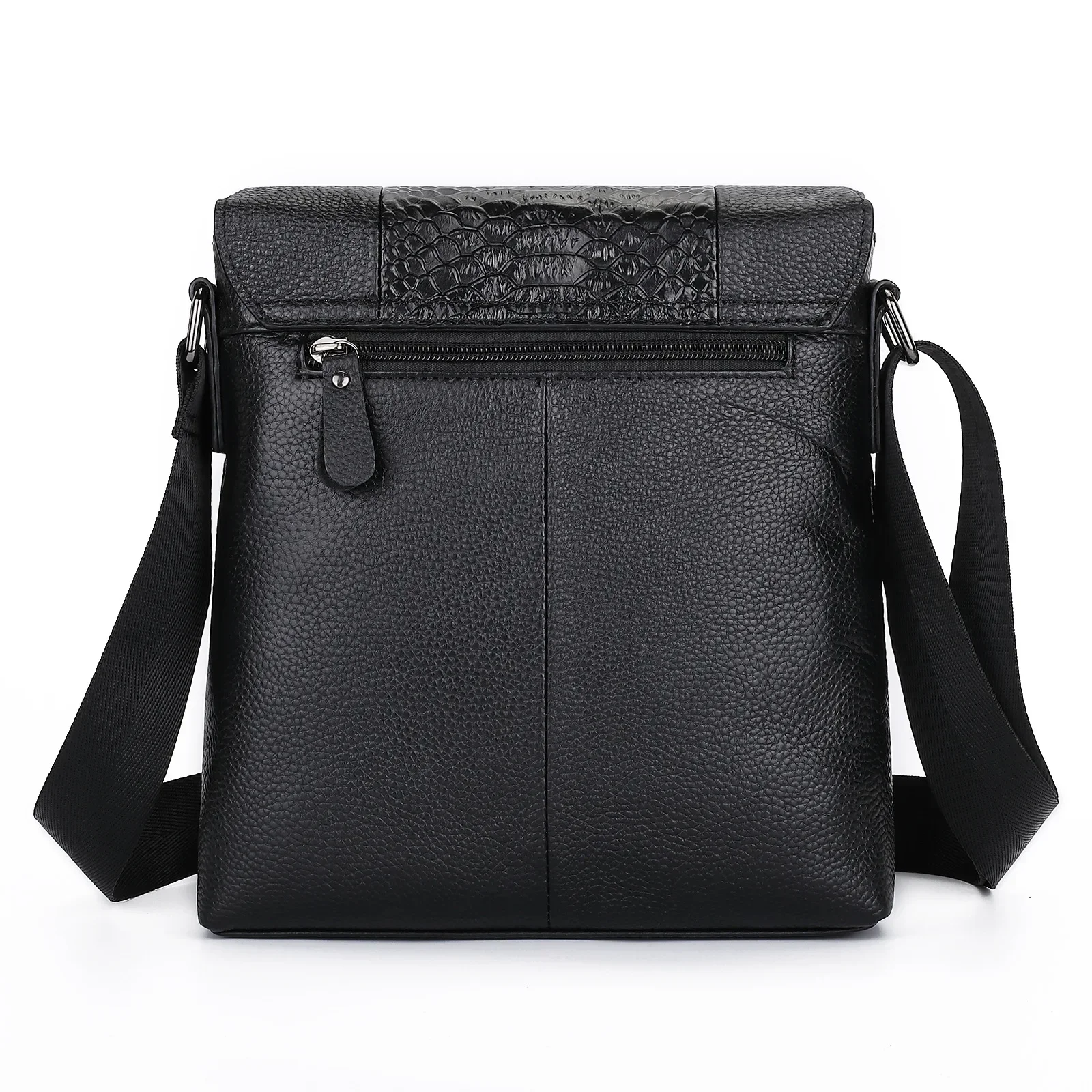 204 New Fashion Alligator Cow Genuine Leather Men Crossbody Bag Casual Business Men's Messenger Luxury Shoulder Handbags Bags