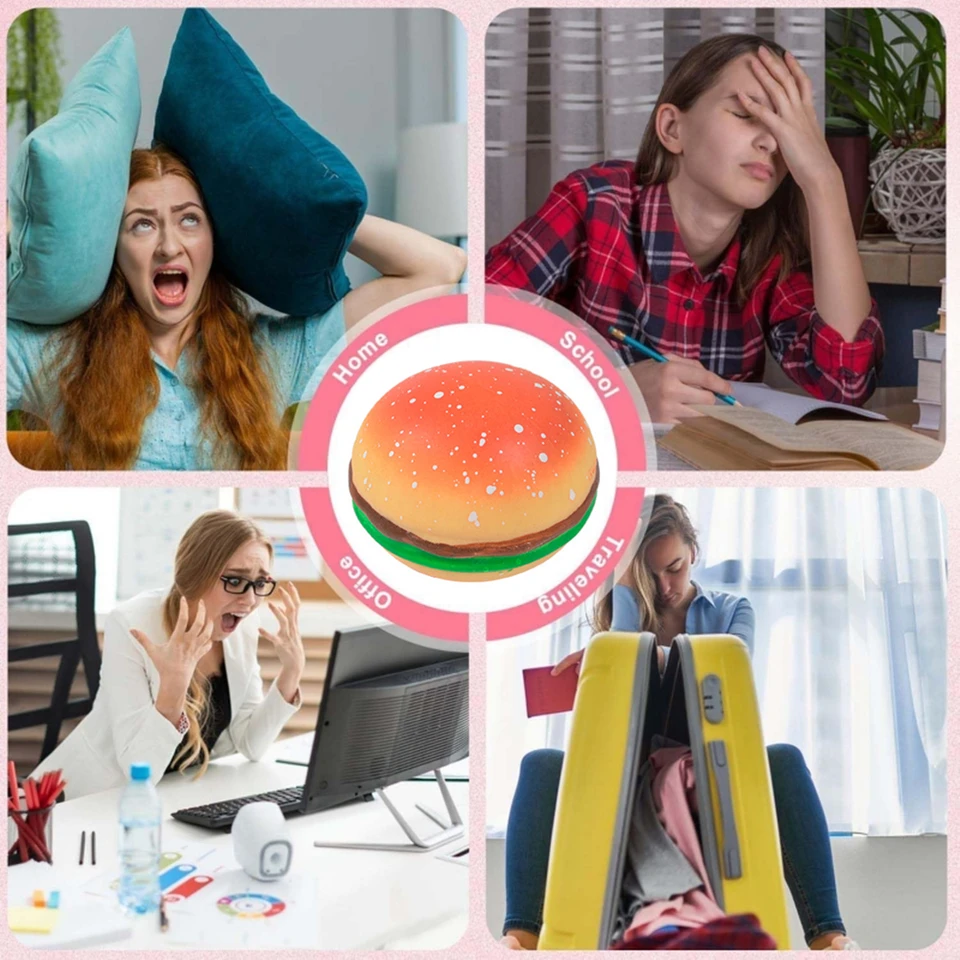 4 Pack Squishy Stress Relief Toy, Pinching Biscuits Simulation Squishy Pinching Anxiety And Relaxation Perfect Desk Accessory For Stress Relief Toys