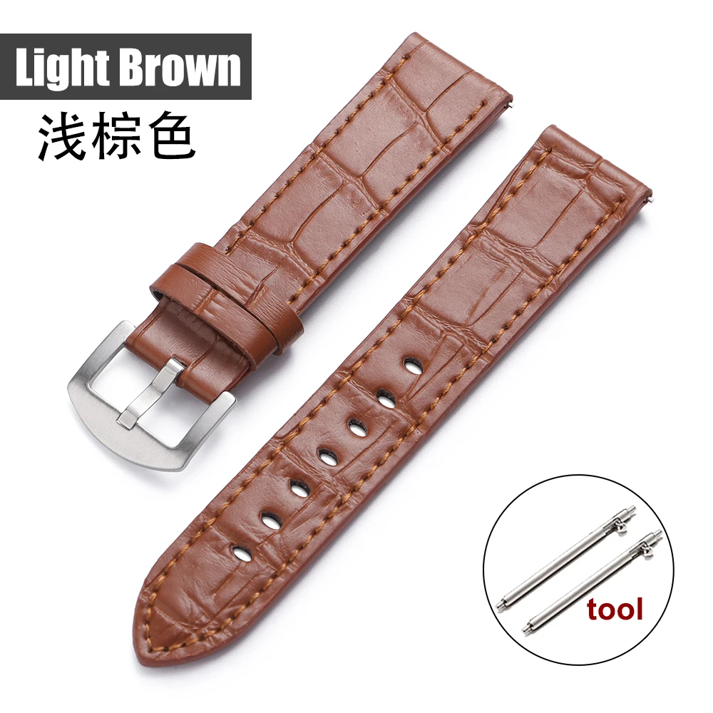 Luxury Calfskin Leather Watch Strap with Slub Pattern - Premium Universal Watchband