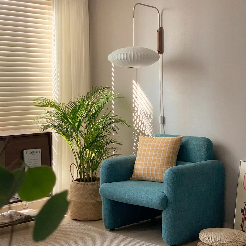 Nelson Wall lamp modern japanese wall lamp For Living Room Bedroom Home Bedside office Hotel Silk Cloth Lamp 5