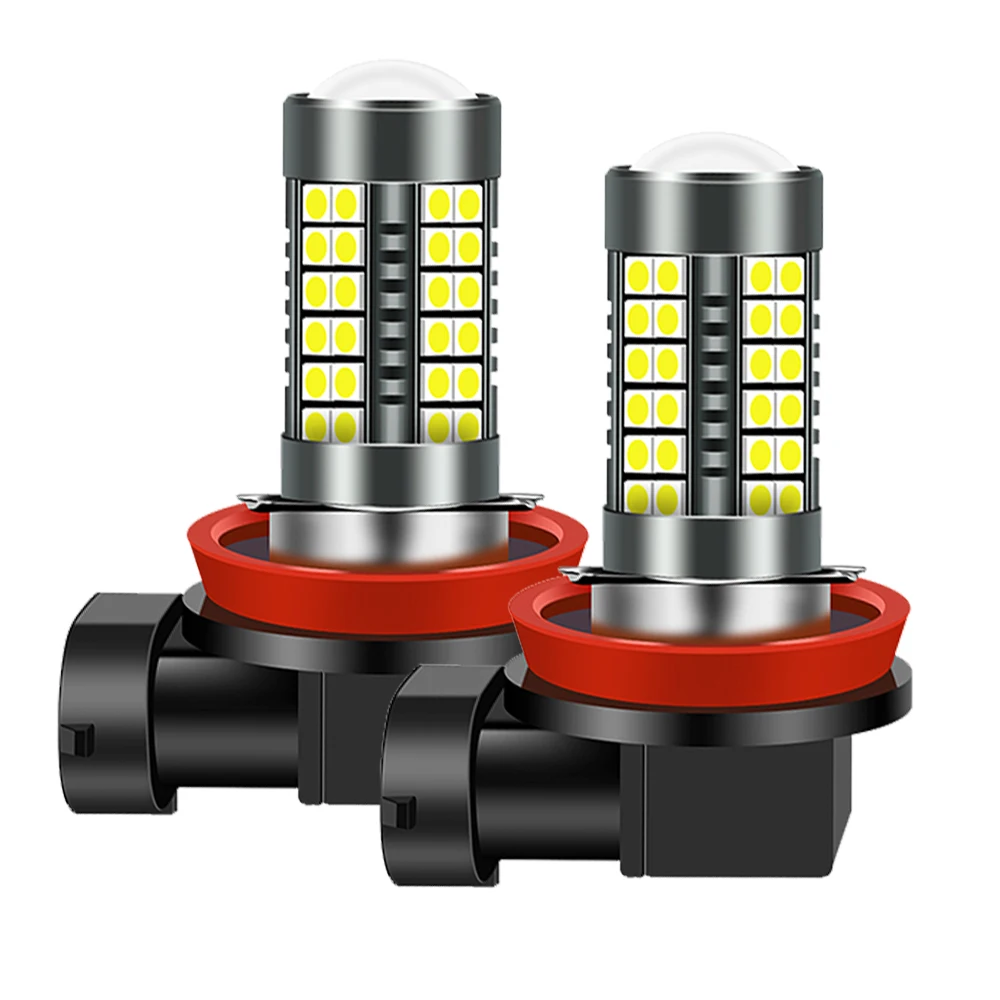 2 Pezzi H8 H11 Led H16(Jp) Hb4 9006 Hb3 9005 Psx24W Lampadina Fendinebbia 3030 54Smd 6000K Bianco Car Driving Running Lamp Auto Led Lights