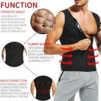 Réducteur d'abdomen pour hommes, modelant le corps, favorise la sueur, gilet de Sauna, Fitness, entraîneur de taille, ventre, amincissant, brûleur de graisse, haut Corset 3