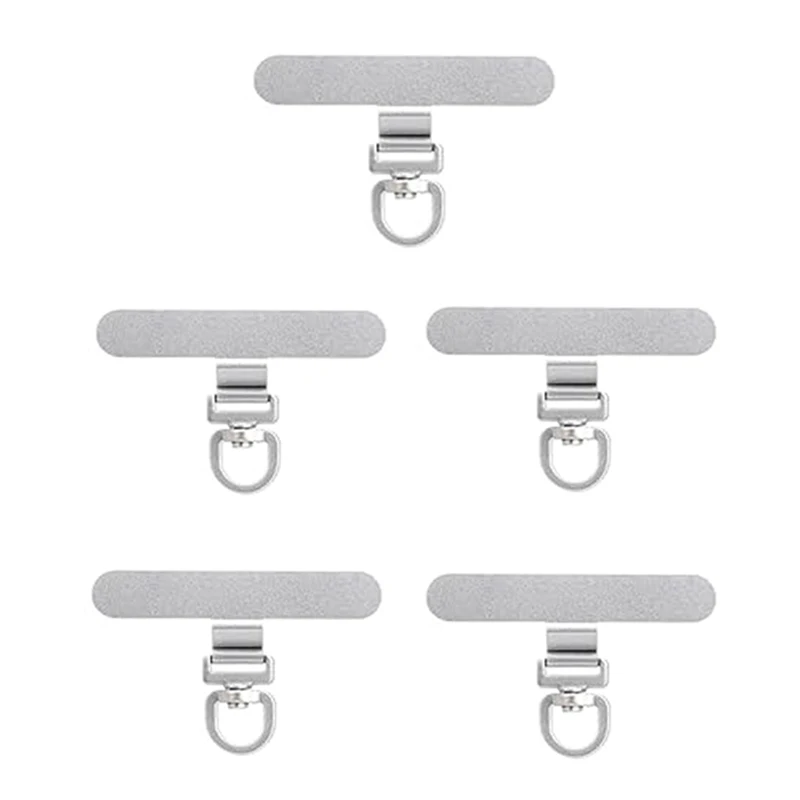 Universal Ultra-Thin Stainless Steel Phone Lanyard Clip with 360° Rotation Anti-Lost Patch