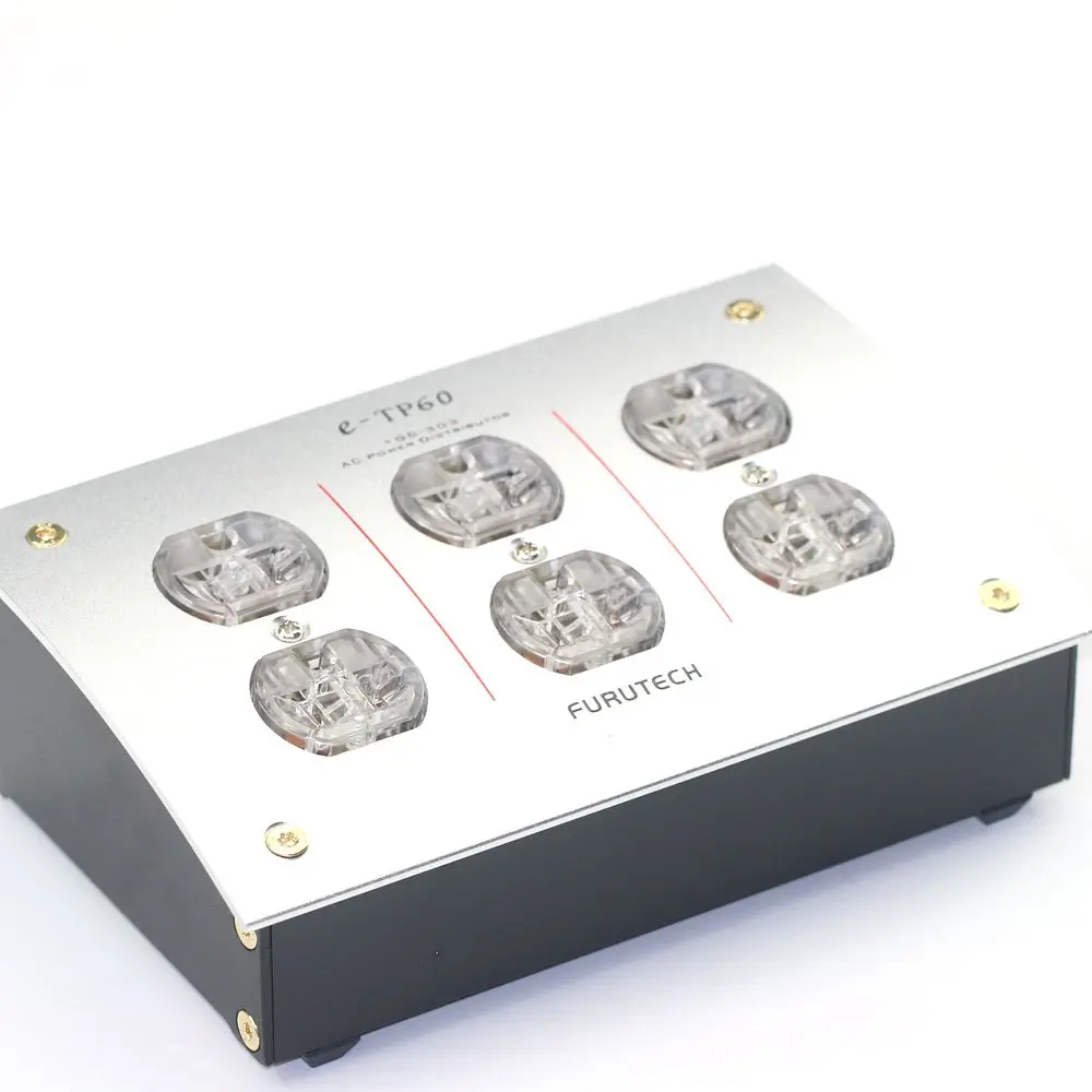 Блок питания FURUTECH e-TP60, 6 позиций, стандарт США, 3 отверстия, 125-250 В, Гц, 15 А, фильтр IEC