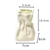 Creative Pleated Ceramic Vase Dried Flower Flower Arrangement Home Bathroom Decoration Ceramic Flower Arrangement Accessories 6