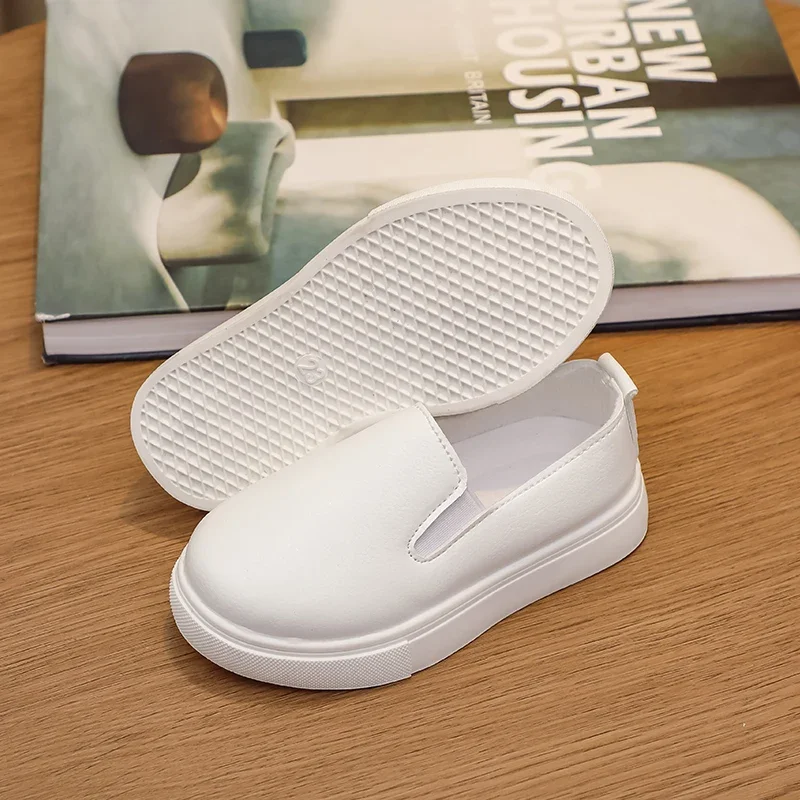 White Kids Non Slip Classic Tennis Shoes Breathable Sneakers