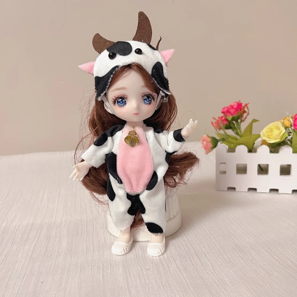 17cm Bjd Dolls Mini Fashion DIY Dress Up Toys for Girl Dolls clothes sports doll toys hand puppet Table Decorations