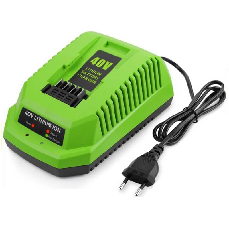 

40V Lithium Battery Charger For Greenworks 29482 G-MAX 40V Li-Ion Battery 29472 29482 29652 G40825