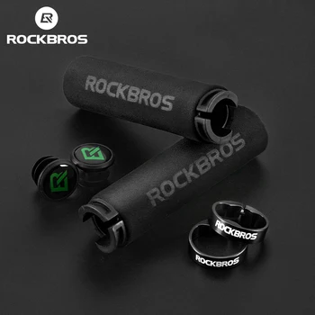 ROCKBROS Cycling Grips Anti-skid Shockproof Silicone Sponge Handlebar Grips MTB Road Bike Grips Ultraight Cycling Handlebars 1