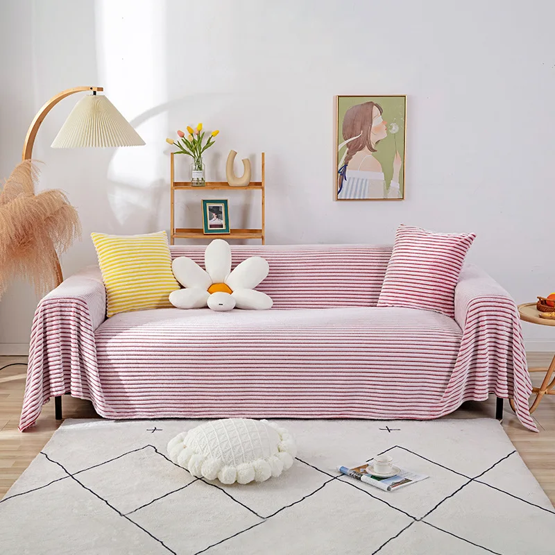 

Modern Simple Sofa Cover Milk Velvet Full Cover Towel Autumn and Winter Cushion Blanket Carpet
