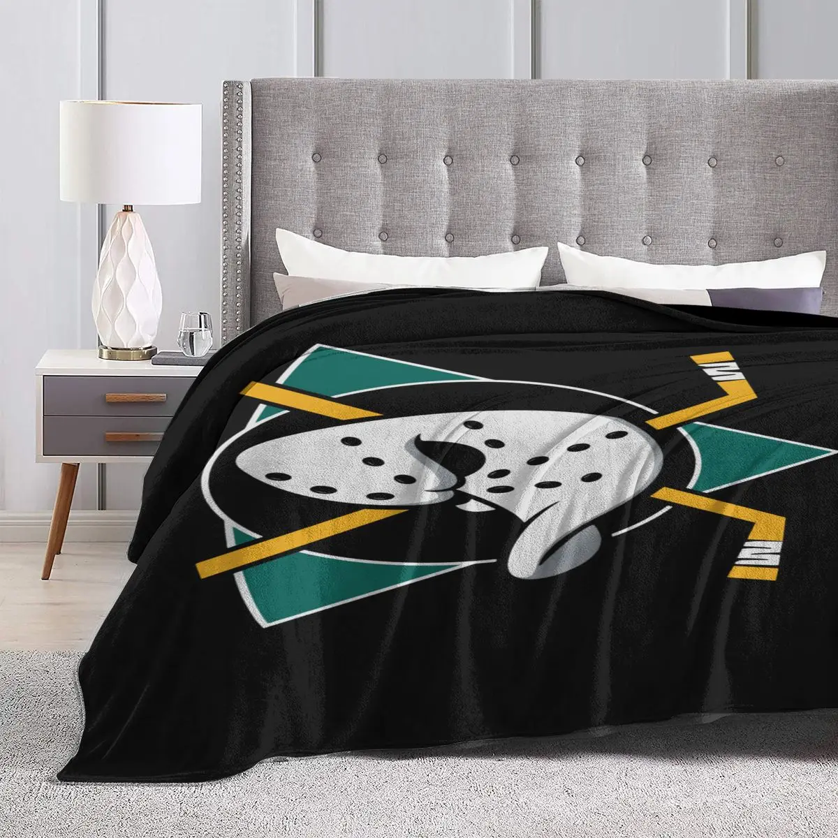 Funny Mighty Duck Outdoor Blanket Bedspread Bed Plaid Bedspread Baby