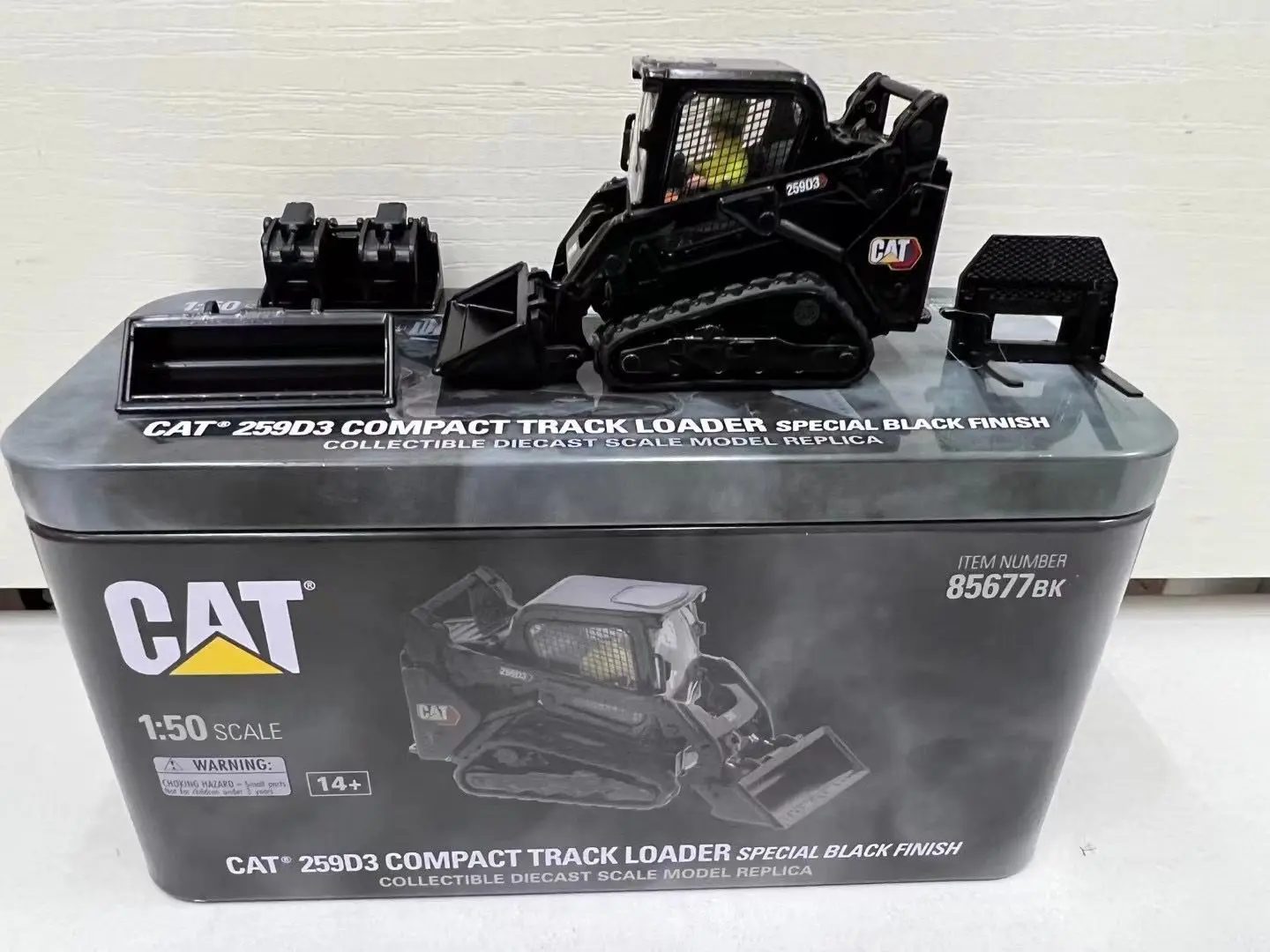 DieCast Masters Cat 259D3 Compact Track Loader Black 1/50 Scale Die-Cast Model Toy Gifts 85677BK
