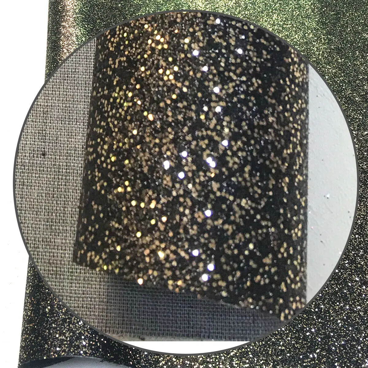Iridescent Fine Glitter Vinyl Faux Leather Craft Fabric Roll - Sparkle Shiny Finish for DIY Projects, Bows, and Decor