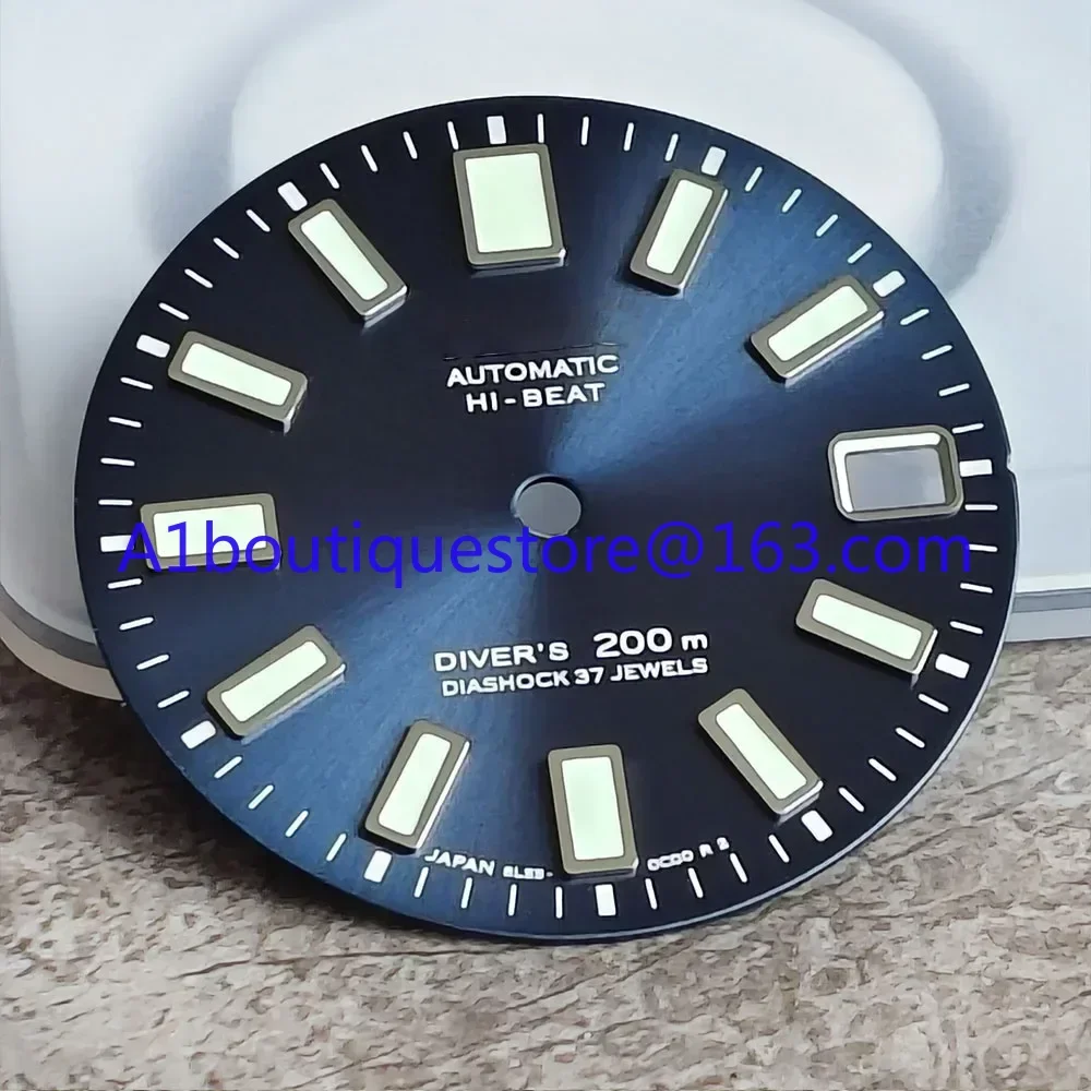 High Quality Watch Modification Accessories 62MAS Dial Green C3 Super Luminous Faces 28.5mm Calendar Sun Patterned Disk Surface