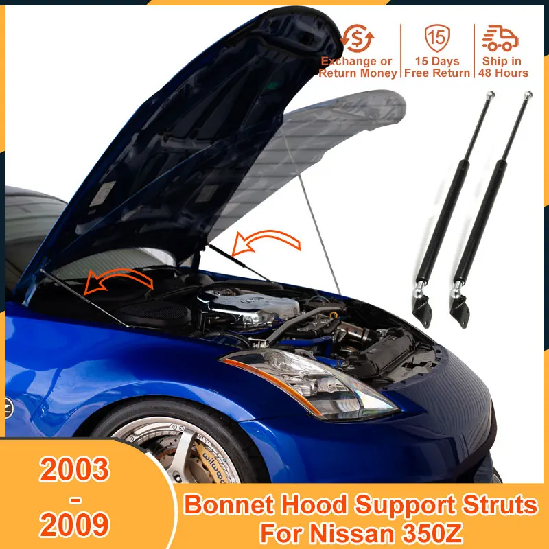 

2003-2009 Bonnet Hood Lift Support For Nissan 350Z 2004 2005 2006 2007 2008 Accessories Strut Bars Gas Damper Shock Absorber