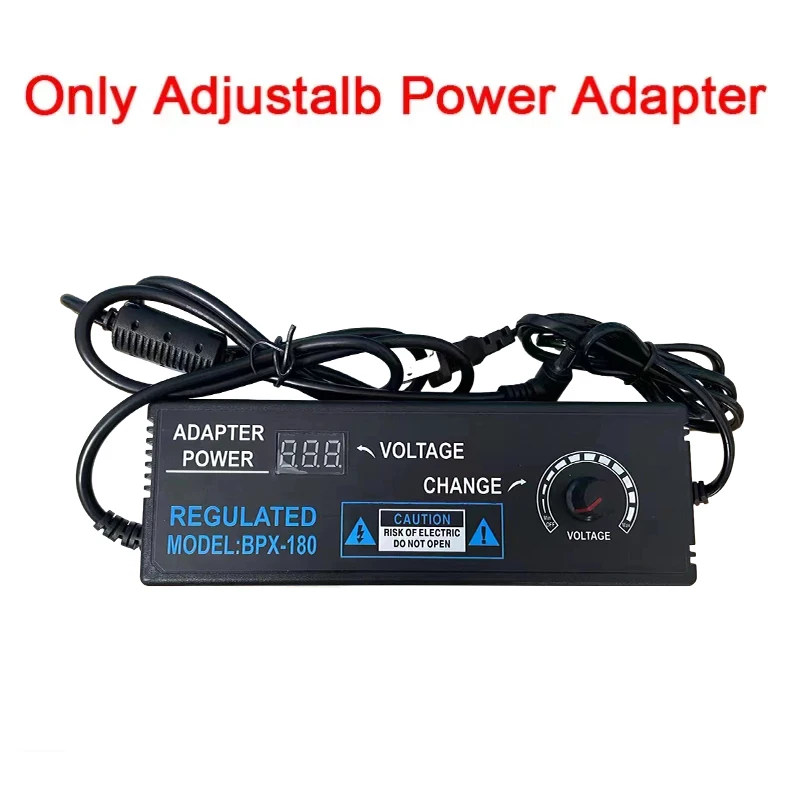 조정 가능한 전원 공급 장치 어댑터 AC-DC 3V-24V 5A 범용 어댑터(디스플레이 화면 전압 조절 호버보드 포함)
