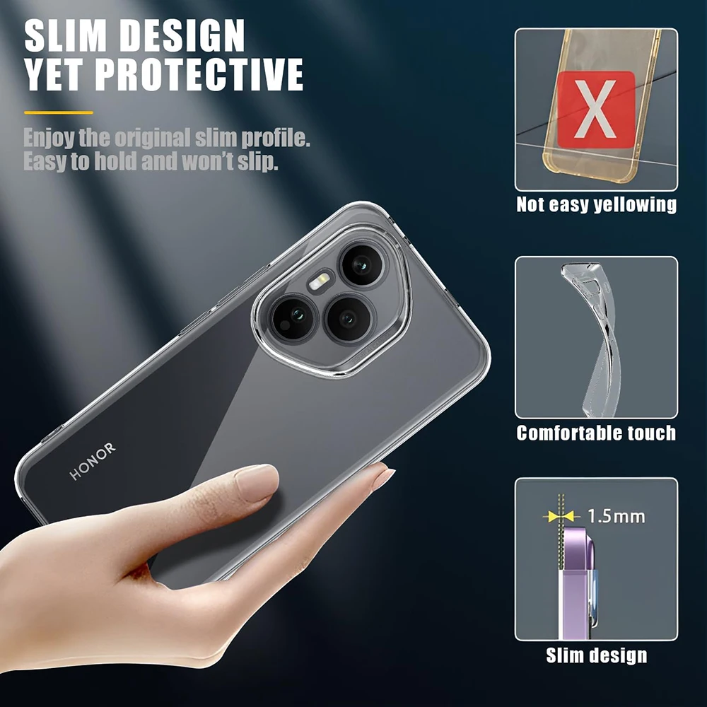 Clear Ultra-Thin Shockproof Silicone Case - Transparent Soft Shell Cover