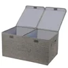 Storage Box Collapsible Linen Fabric Clothing Basket Bins Toy Box Organizer Storage Box Organizer Storage Organizer 1