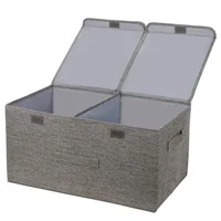 Storage Box Collapsible Linen Fabric Clothing Basket Bins Toy Box Organizer Storage Box Organizer Storage Organizer 1