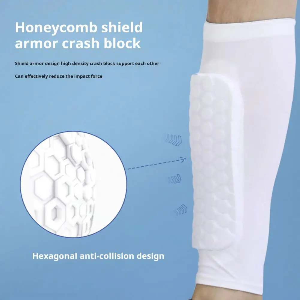 Honeycomb Padding Shin Guards Soccer Shin Guard Sleeves with Honeycomb Pads for Kids Adults Compression Calf Sleeve for Enhanced,soccer shin guards,shin guard pads