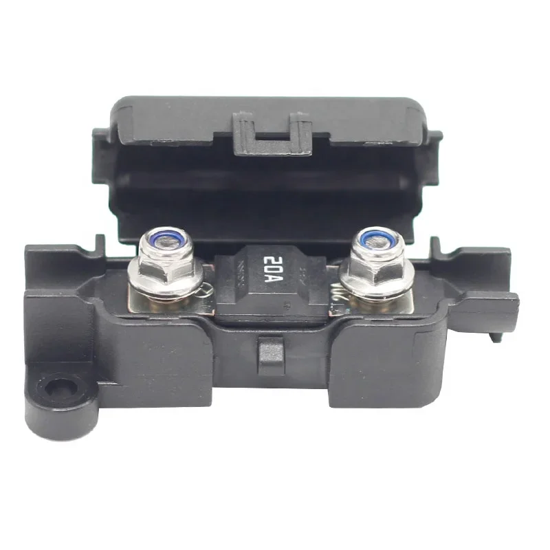 PA66 Housed Bolt Type Inline MIDI Fuse Holder 200A 125V Max Fireproof Flame Retardant