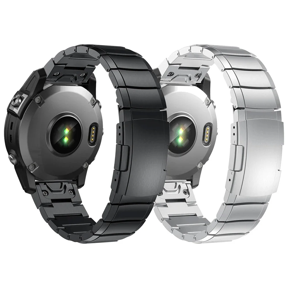 Opaska Do Metalowy Zegarek Z Tytanu 26/22Mm Dla Garmin Forerunner 965 955 945 935/Podejście S70 S62 S60 Instinct 2 Easy Fit