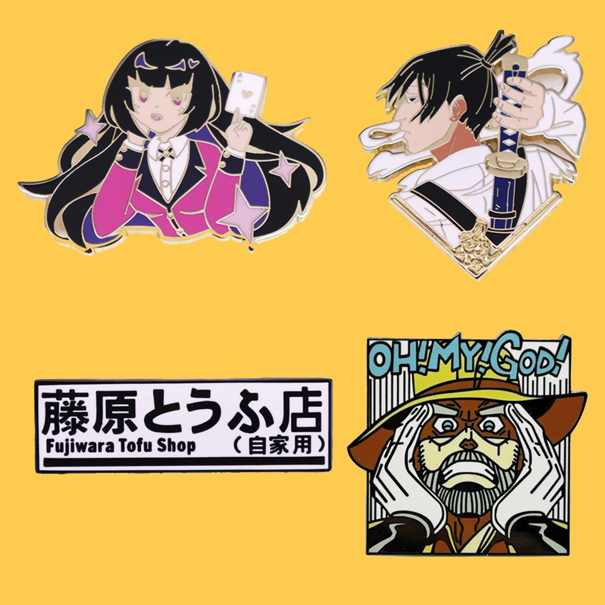

JoJo's Bizarre Adventure Japanese Anime Jujutsu Kaisen Cartoon Metal Enamel Brooch Creative Badge Clothing Pin Jewelry Gift