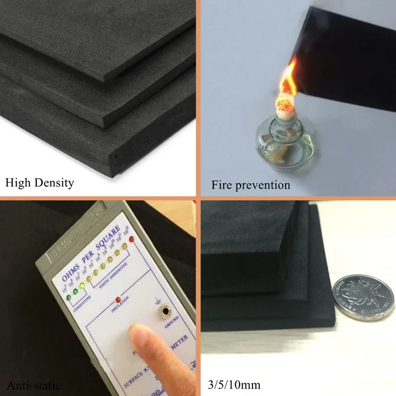 Eva Foam Gasket Craft Crash Pad Sheets Punch Self-adhesive Single-sided DIY Handmade Model Making Sound Insulation Mat