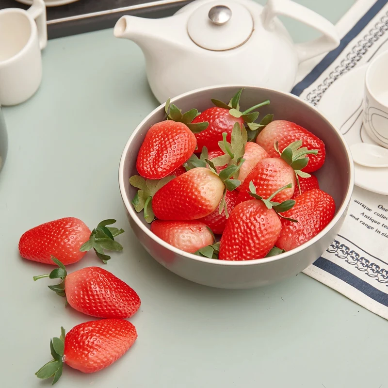Artificial Plastic Strawberry Ornament, Fake Strawberry, Photography Props, Christmas, Home Decor, Craft, 20 Pcs, 3Pcs artificial plants artificial flowers artificial fruits and vegetables