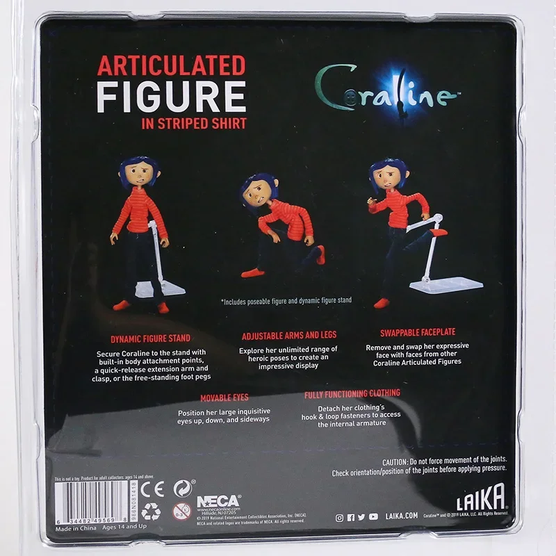 Coraline Raincoat & Boots 7" Bendable Figure - NECA Movie Collectible Action Figure
