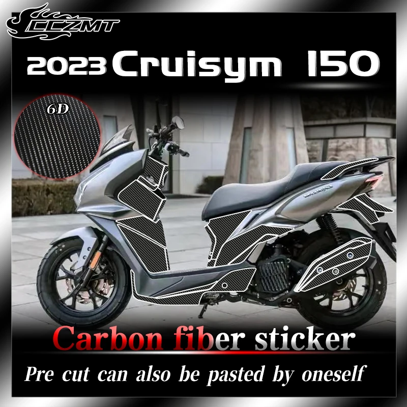 

Наклейки для SYM CRUISYM 150 2023, защитные наклейки из 6D углеродного волокна, наклейки, декоративные наклейки для автомобиля, модифицированные детали, аксессуары