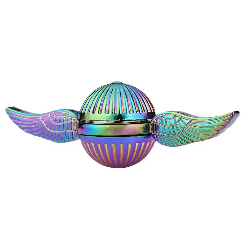 

Metal Fidget Spinner Golden Angel Wing Cupid Color Snitch fingertip gyro Toys For Autism ADHD Children Adult Relieve Stress
