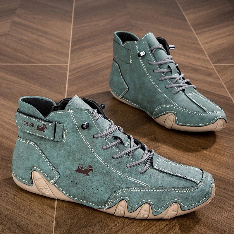Men's Boots New Fashion Luxury Work Boots Outdoor Platform Low Cut Men's Comfortable Sneakers Casual Original Man Sneakers Deals - 4