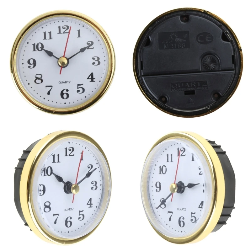Mini Clock Insert Round Clocks Quartz Movement 2-1/2 65mm Diameter Clock Head Arabic Numerals DIY Crafts for Home 4