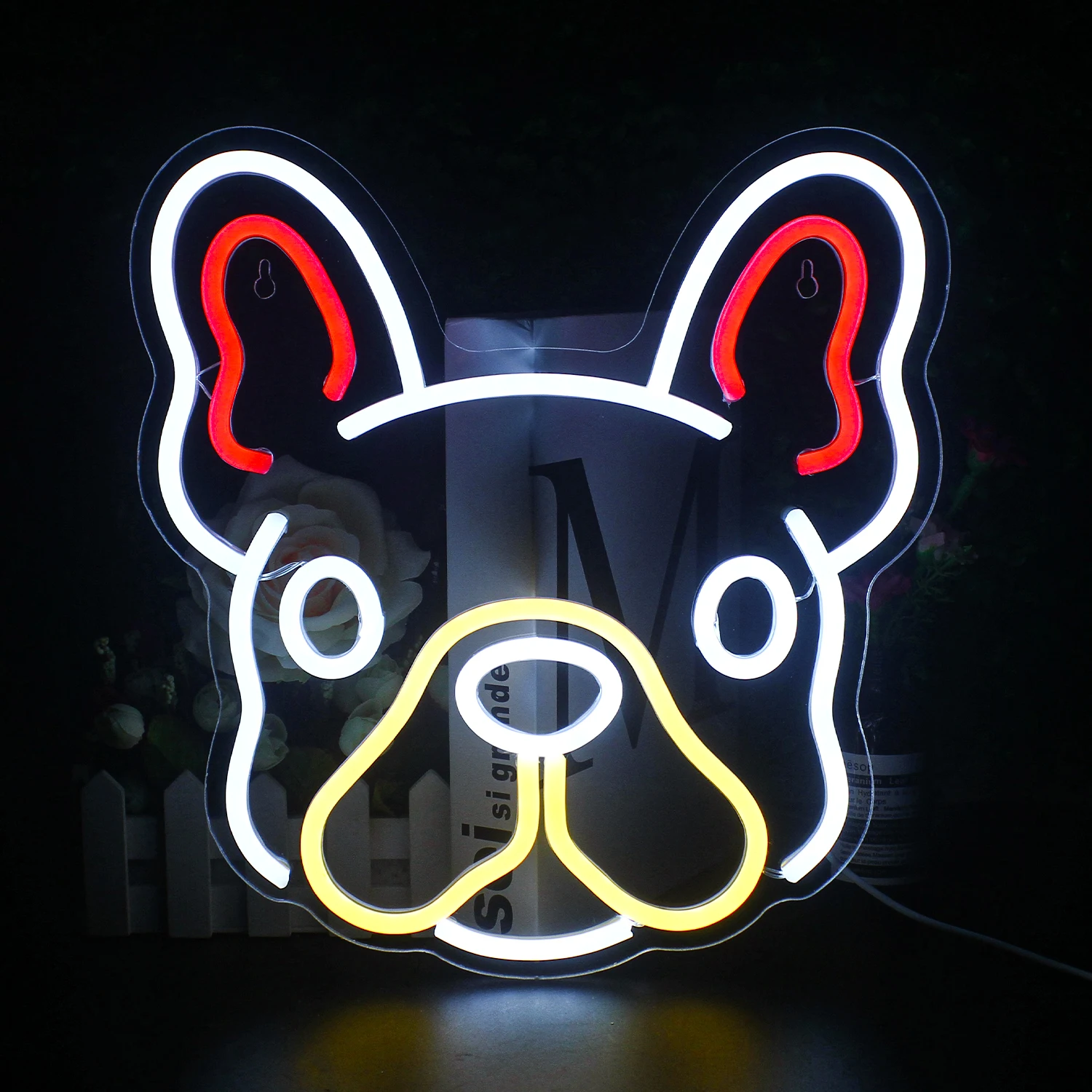 

Cute Dog LED Neon Light USB Gifts Pet Shop Business Sign Party Bedroom Wall Hangings Display Decor Luminous Neon Light Acrylic