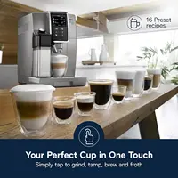 Connected Espresso & Coffee Machine with Automatic Milk Frother, One Touch Latte, Cappuccino, Color Touch Display, ECAM37095TI 2