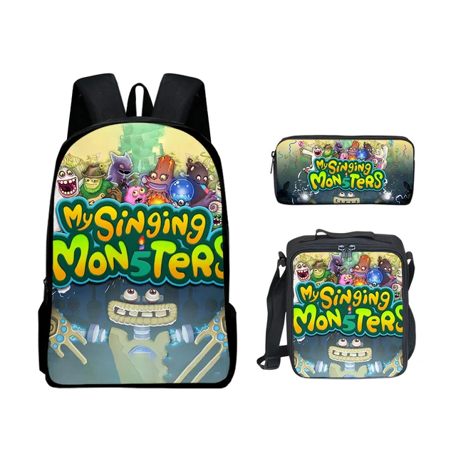 Jogos garten de banban mochilas grande capacidade faculdade adolescentes  sacos de escola 3 pcs/sets lona bookbag primária das mulheres dos homens