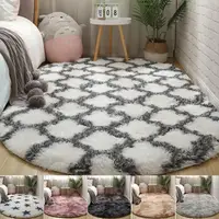 1Pcs 50cmx120cm Oval Shaped Bed Edge Carpet Simple Living Room Coffee Decoration Carpet Thickened Study Balcony Mat 1