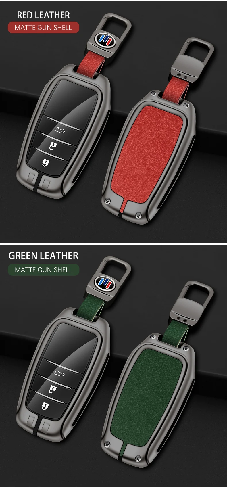 Custodia per chiave auto in pelle metallica Shell per Toyota Hilux Fortuner Land Cruiser 200 Camry Sienna RAV4 Previa Highlander Protector - Sc3130592166845df9f1a655e2e992ae0f